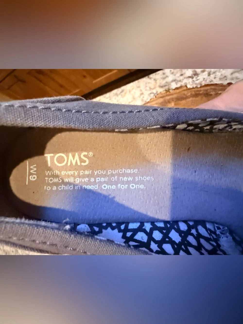 TOMS Gray Canvas Peep Toe Espadrille Wedge Heels Women’s Size 9 EU 40 Casual Com